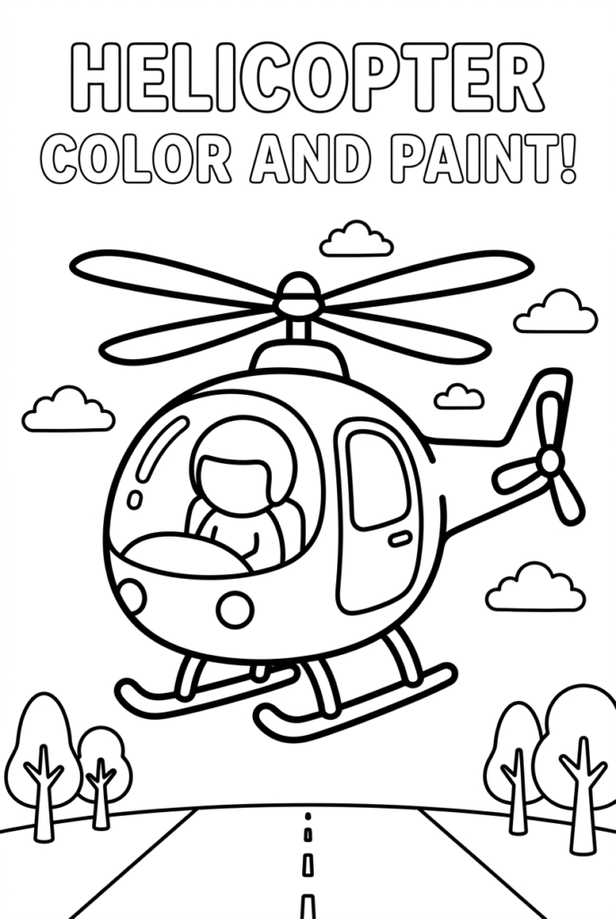 Helicopter Coloring Pages