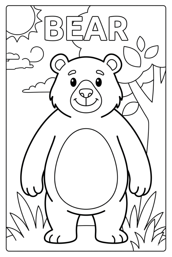 Love Bear Coloring Pages