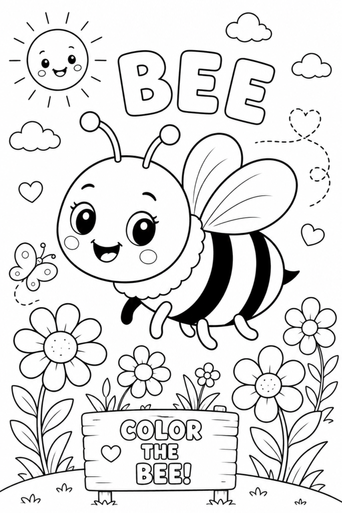 Bee Coloring Page