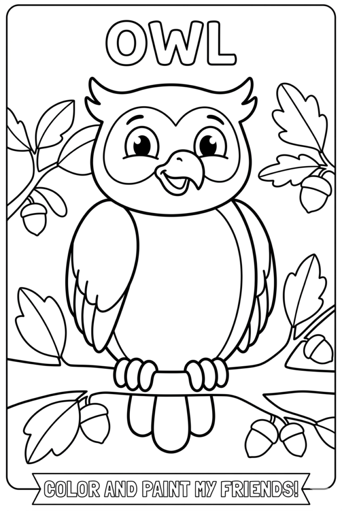 Owl Coloring Page